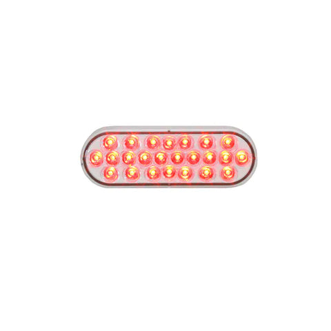 24 LED OVAL (HIDDEN LIGHT) CLEAR-RED