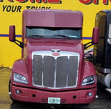 Peterbilt 579 21" Straight Visor with 16 LEDs