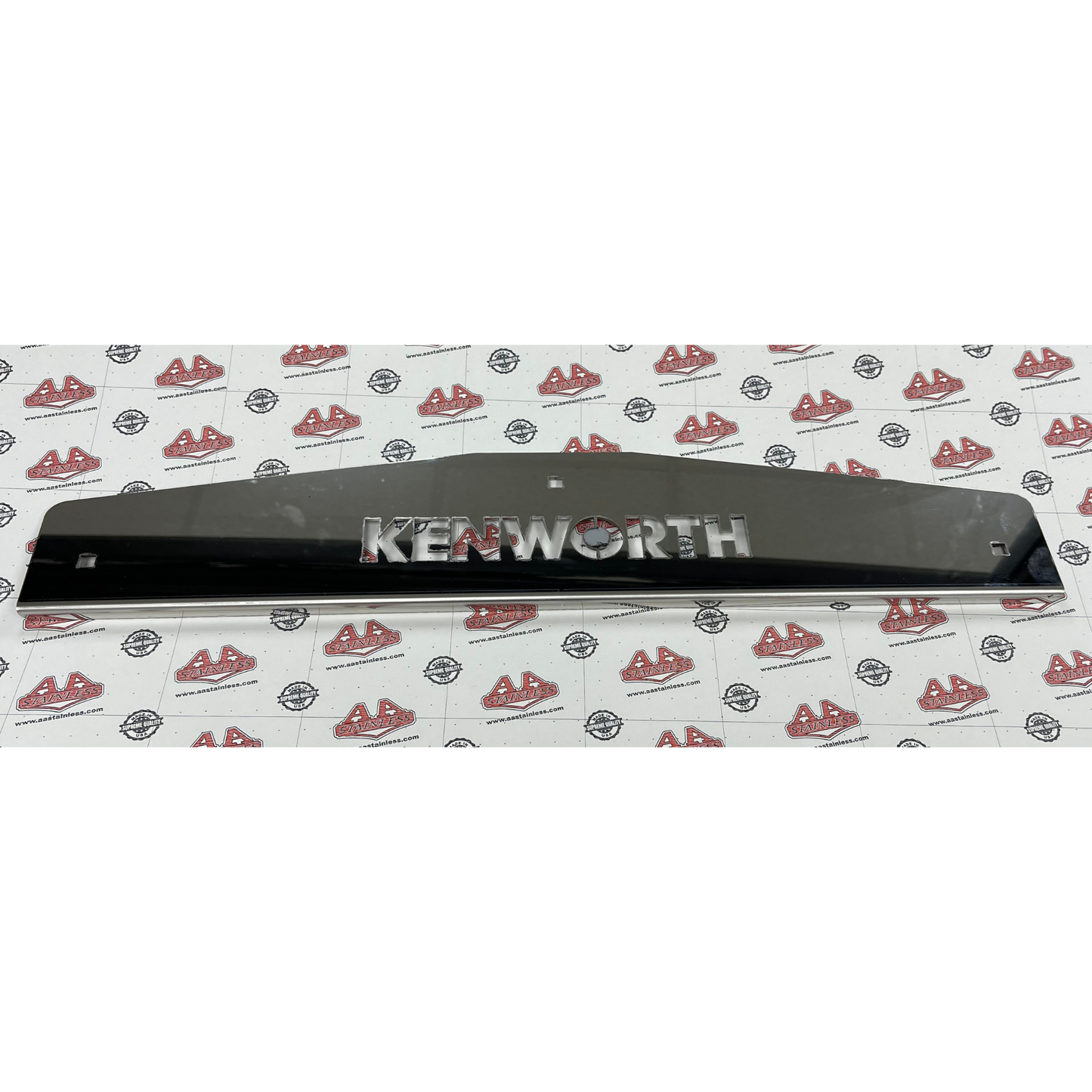 CONTRAPESOS PARA GUARDAFANGOS DE ACERO INOXIDABLE CON LOGO KENWORTH - KENWORTH