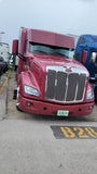 Peterbilt 579 21" Straight Visor with 16 LEDs