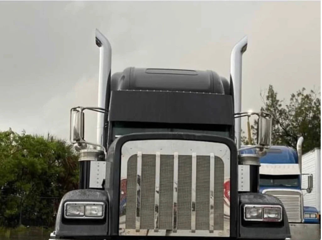 Visera Freightliner Classic de 20" con 16 LED para pintar y cerca del parabrisas
