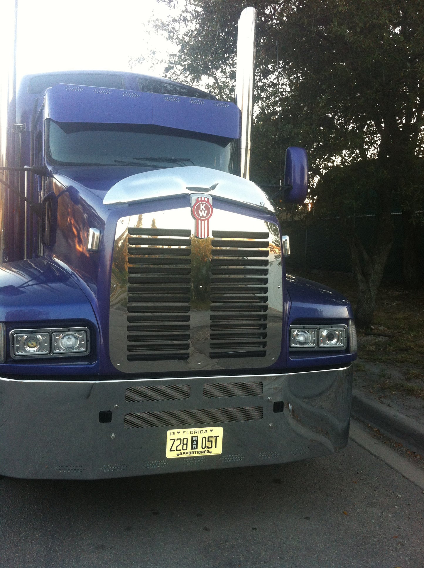 Parrilla de acero inoxidable con celosía Kenworth T600 (para 1995 y posteriores)