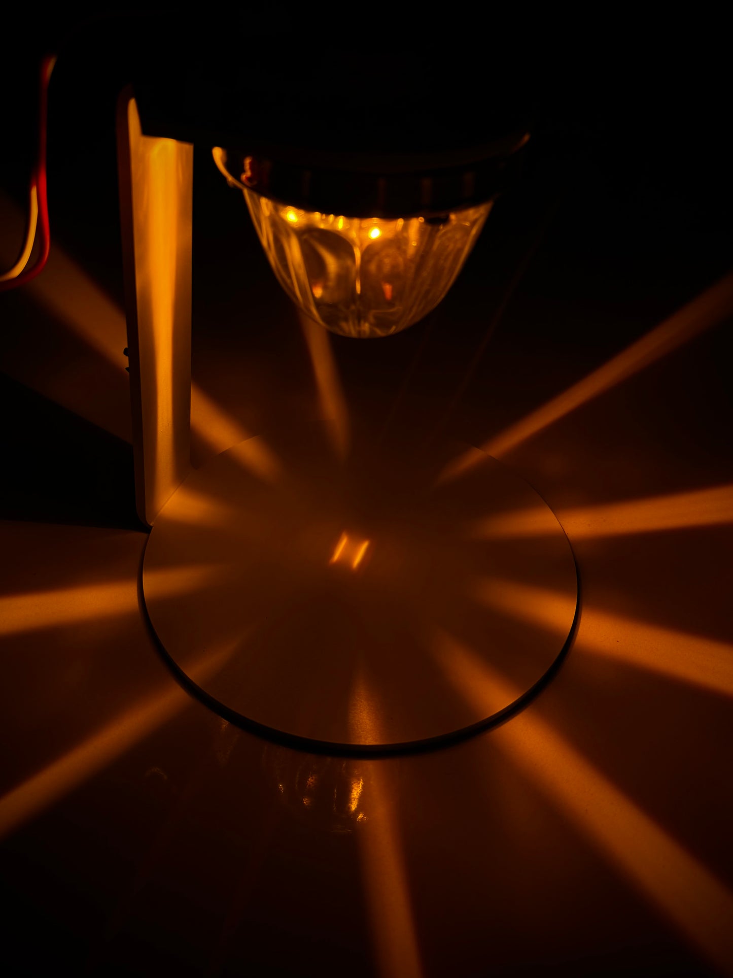 LUZ DE SANDÍA DE CRISTAL - LENTE TRANSPARENTE/LED ÁMBAR