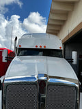Kenworth T680 Straight Visor with 5 watermelon LED's