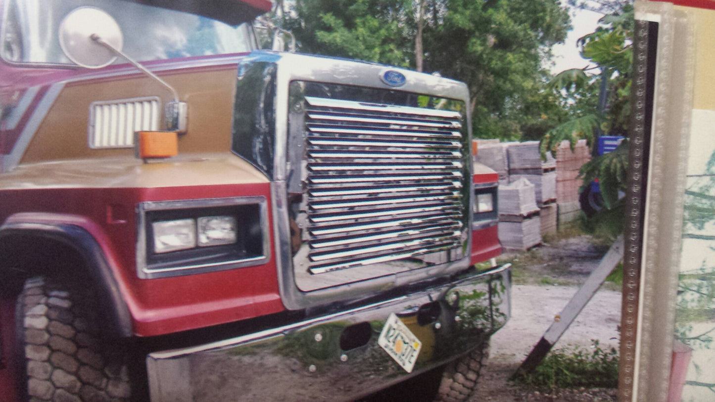 Parrilla de acero inoxidable con persianas Ford LTL9000