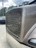 NEW 14 GAUGE GRILLE STAINLESS STEEL HEX WITH MESH - PETERBILT 386