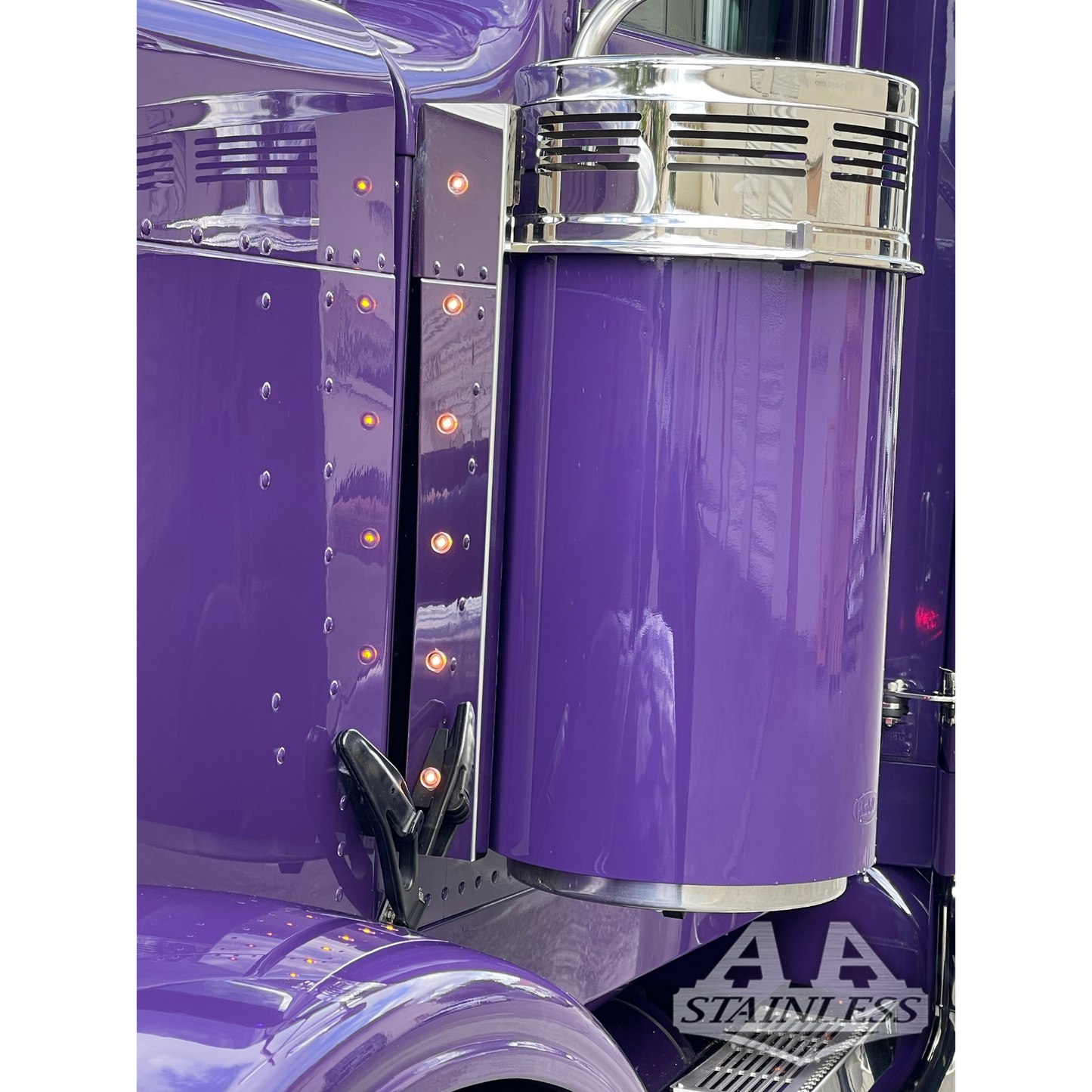 BARRA DE LUCES PARA FILTRO DE AIRE PETERBILT 6 LEDS DE 3/4" FRONTAL
