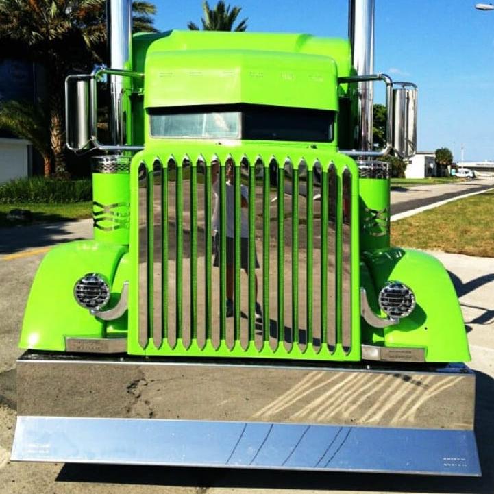 Paragolpes quitanieves de 20" Peterbilt 379 y 389 con 2 LED ocultos