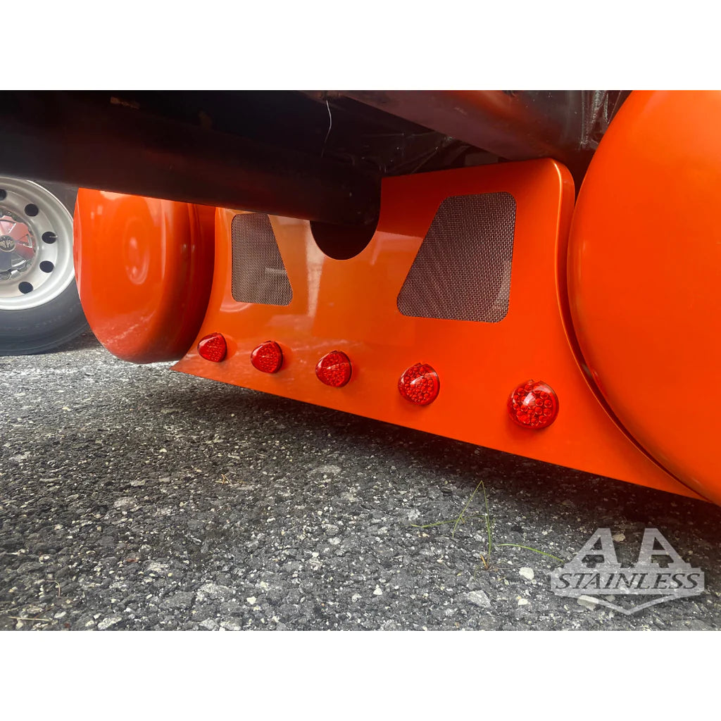 Panel de extensión del tanque de combustible Peterbilt 14G con orificios para luces, Malla
