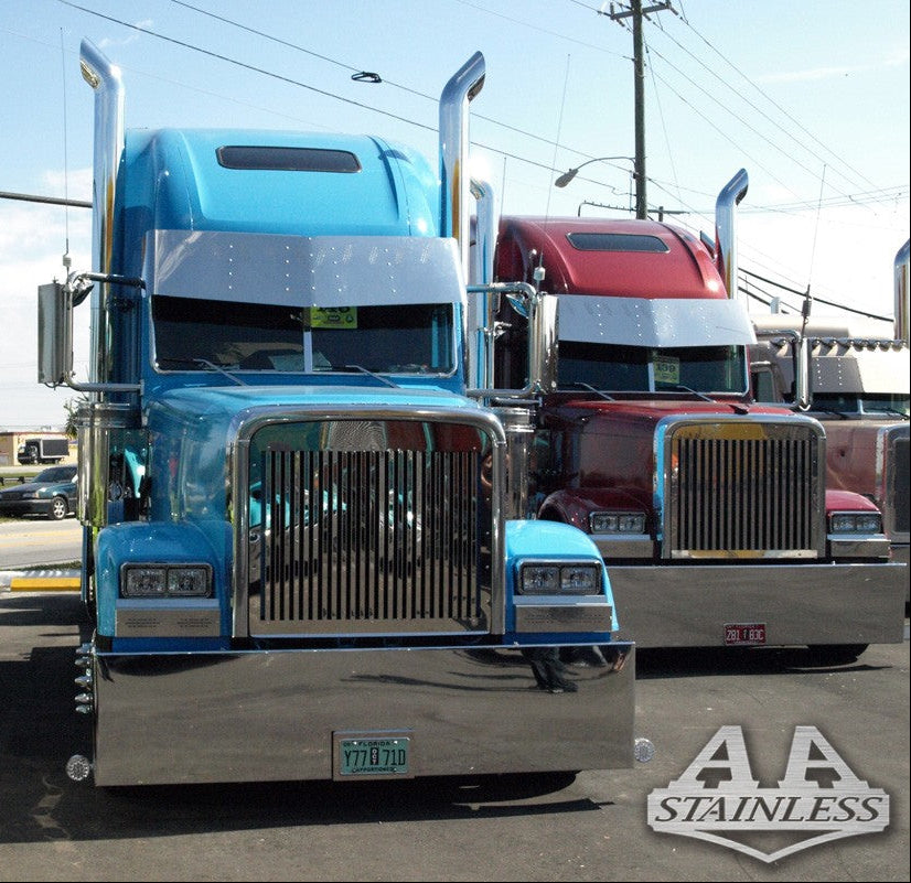 Freightliner Classic 22" Plain American Eagle Bumper w/ Tire Protector & Tag Box