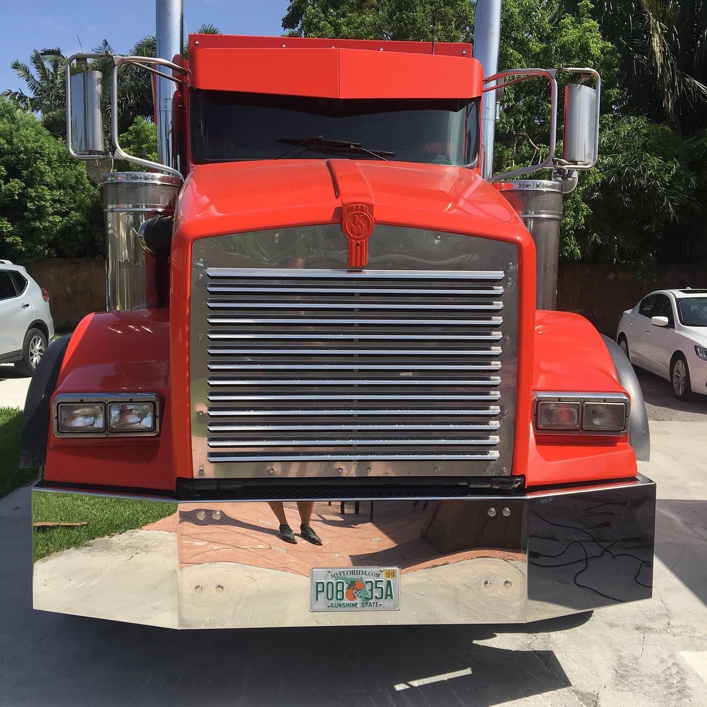 Parrilla de acero inoxidable perforada para Kenworth T800