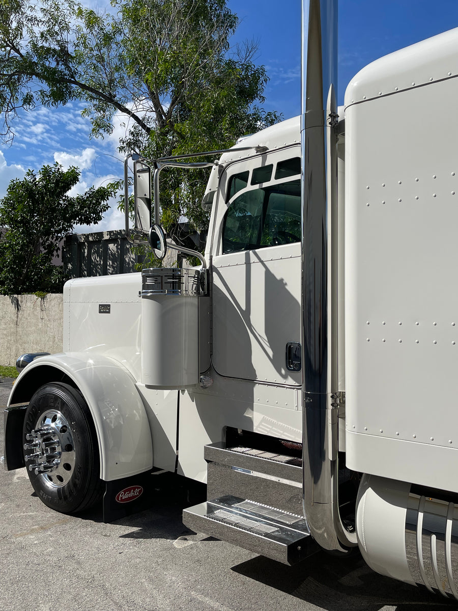 stainless steel 16g exhaust 7” kit flush/flat top full system peterbilt