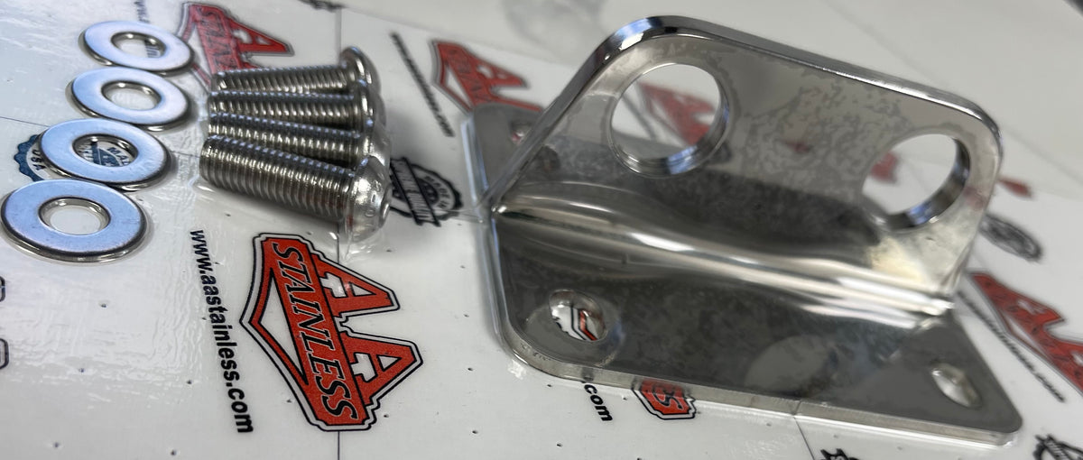STAINLESS STEEL EXHAUST BRACKET 4 HOLES EACH A&A Stainless Steel