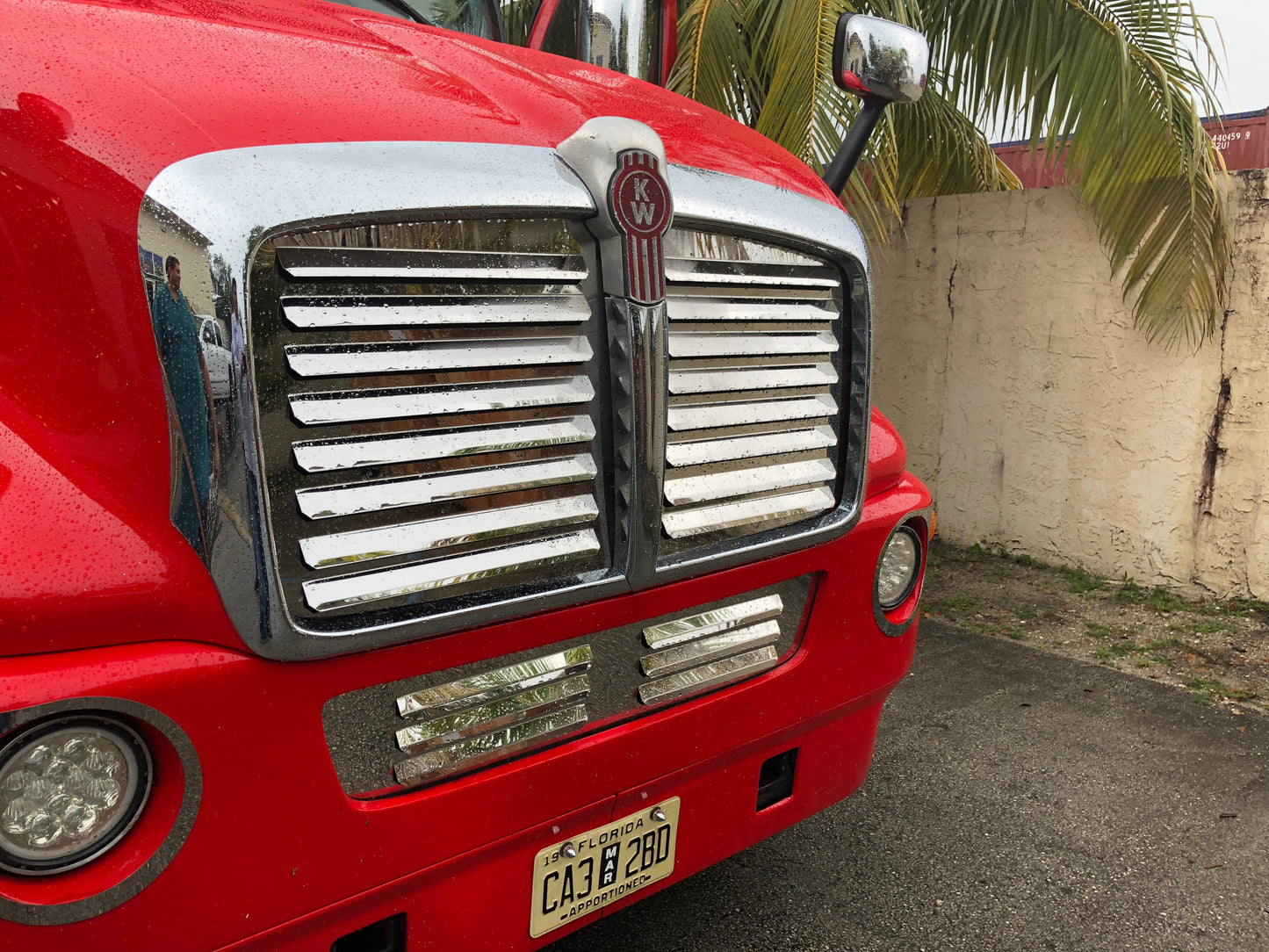 Parrilla de acero inoxidable con rejillas Kenworth T2000 (3 piezas)