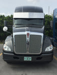 VISOR SEMI-STRAIGHT STAINLESS STEEL WITH 10 LEDS 3/4" - KENWORTH T680