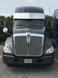 VISOR SEMI-STRAIGHT STAINLESS STEEL WITH 10 LEDS 3/4" - KENWORTH T680