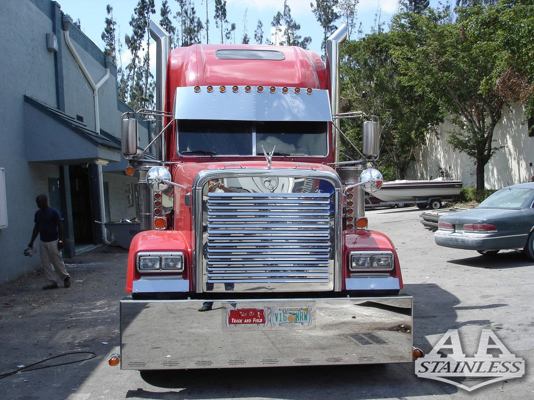 Parrilla de acero inoxidable con rejillas para Freightliner Classic