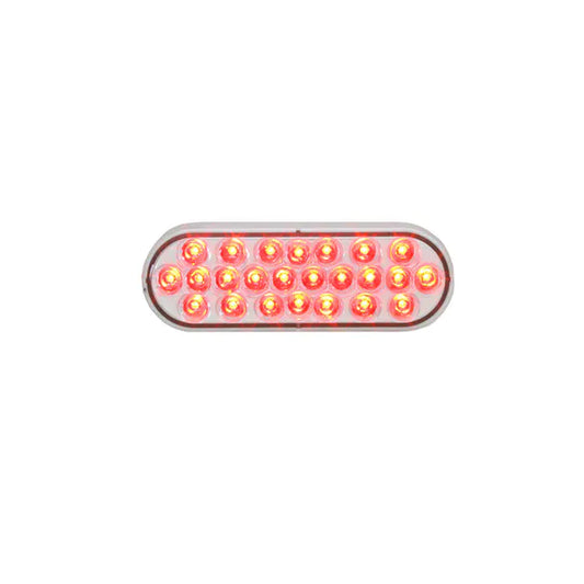 ÓVALO DE 24 LED (LUZ OCULTA) ROJO-TRANSPARENTE