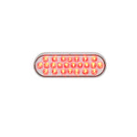 24 LED OVAL (HIDDEN LIGHT) CLEAR-RED