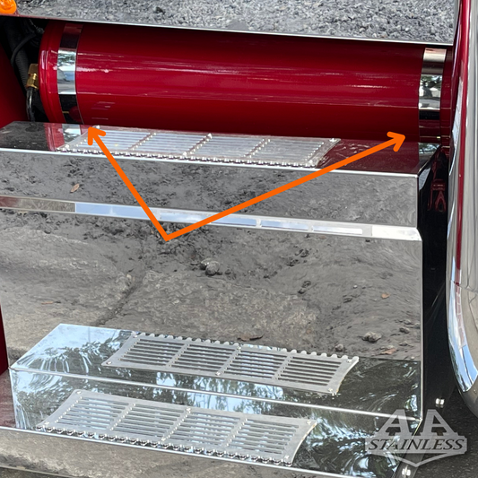 CORREA DE TANQUE DE AIRE PETERBILT (ENCIMA DE LA CAJA DE LA BATERÍA) RECTA LISA *JUEGO DE 2
