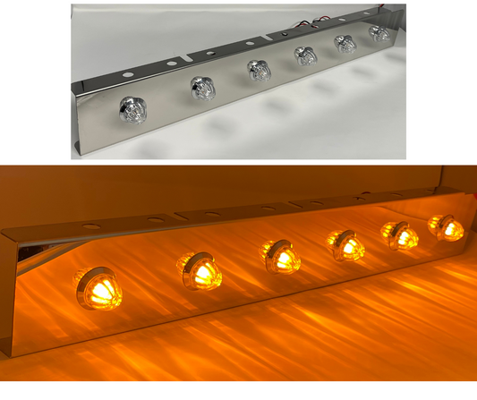 BARRA DE LUCES DE FILTRO DE AIRE PETERBILT CON 6 MINI SANDÍAS