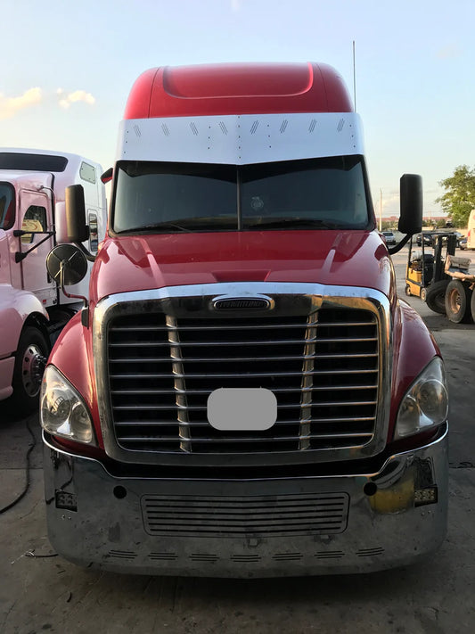 Visera en V de 18.5" para Freightliner Cascadia con 8 luces LED ocultas de 3/4"