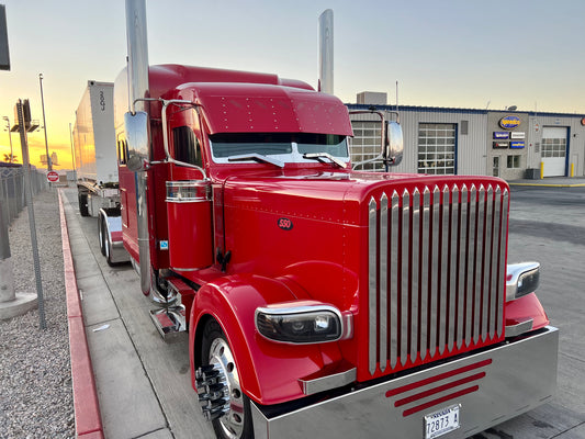 Visera estilo Miami de 13" serie 300 para Peterbilt con 6 luces LED ocultas