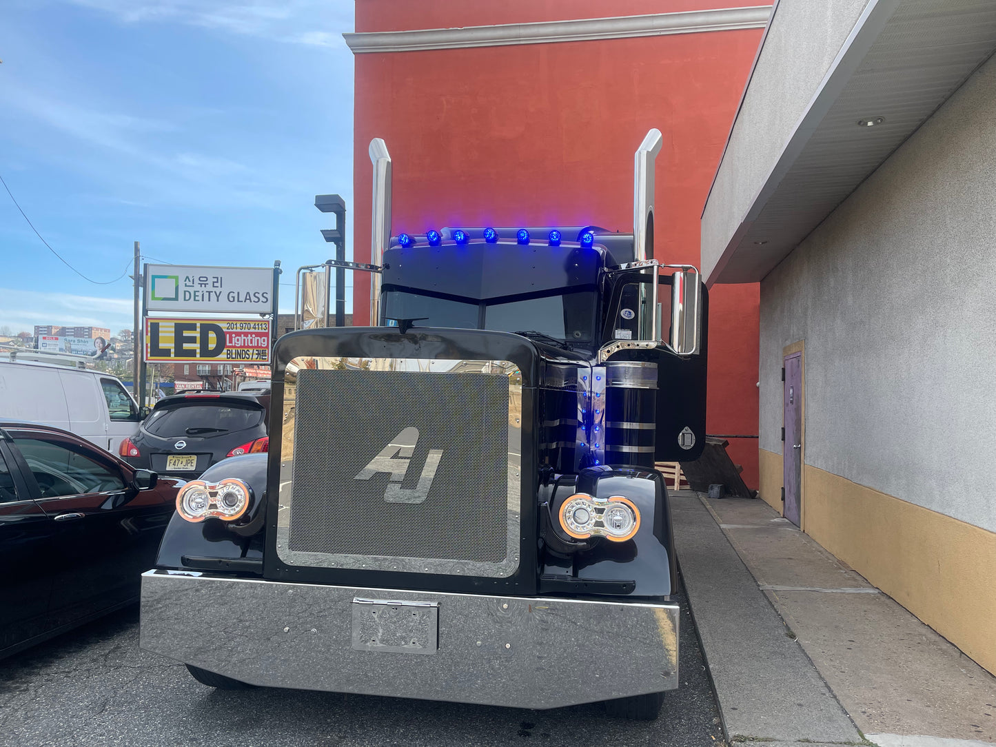 Visera plana en V Peterbilt serie 300
