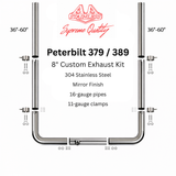 Peterbilt 379 389 8" Stainless Steel Exhaust Kit