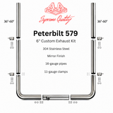 Peterbilt 579 6" Stainless Steel Exhaust Kit
