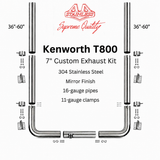 Kenworth T800 7" Stainless Steel Exhaust Kit