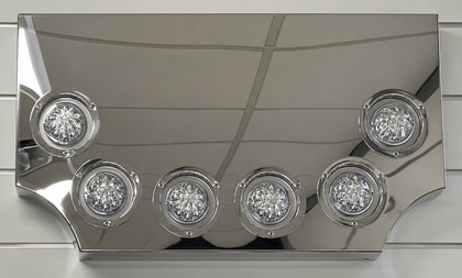 Rear Light Panel W/ Arched Corners & 6 Light Holes