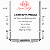 Kenworth W900 8" Stainless Steel Exhaust Kit
