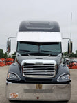 VISOR STAINLESS STEEL WITH 10 LEDS 3/4" LIGHTS - 3 BOLTS SIDE MOUNT - FREIGHTLINER CENTURY, COLUMBIA