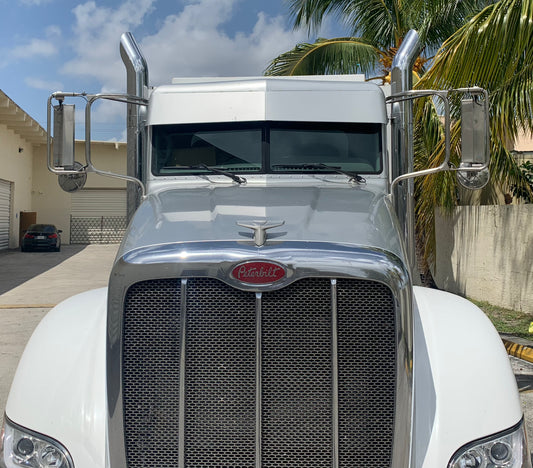 Visera recta lisa de 11" de la serie 300 de Peterbilt