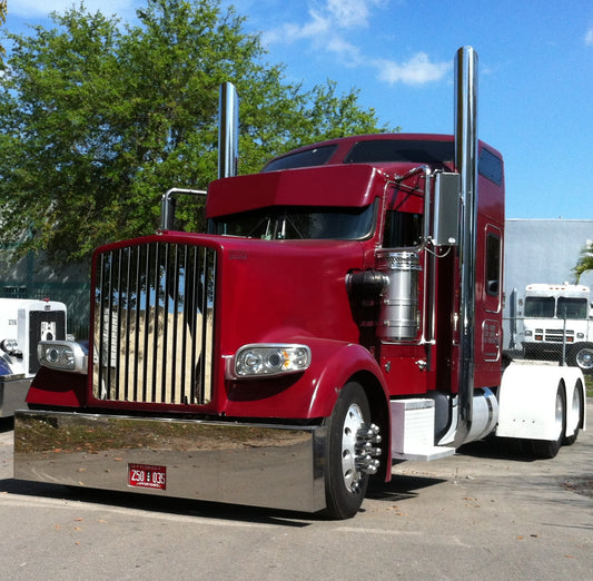 Parachoques American Eagle para Kenworth W900 con caja para etiquetas