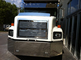 GRILLE STAINLESS STEEL LOUVERED WITH LOGO - INTERNATIONAL NAVISTAR 5000