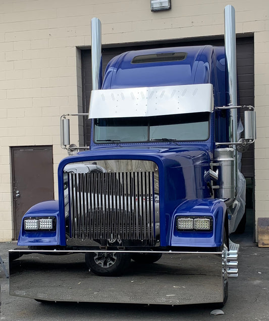 SISTEMA DE ESCAPE COMPLETO DE ACERO INOXIDABLE CALIBRE 16 CON CORTES A INGLETE - FREIGHTLINER