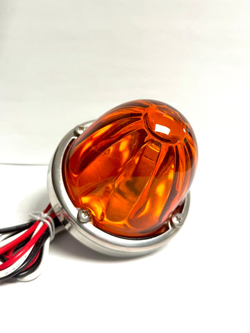 GLASS WATERMELON LIGHT -AMBER LENS/AMBER LED