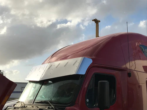 Visera en V de 18.5" para Freightliner Cascadia con 8 luces LED ocultas de 3/4"
