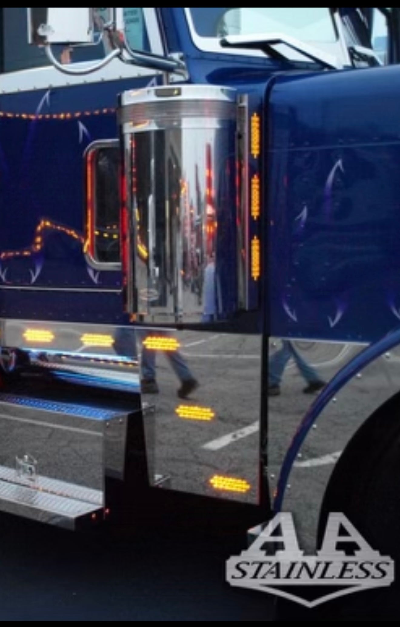 BARRA DE LUCES PARA FILTRO DE AIRE PETERBILT 3 LUCES OCULTAS - 3 LÍNEAS DELANTERAS