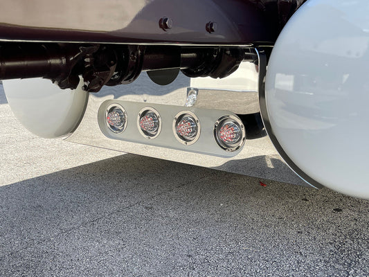 Panel de extensión para tanque de combustible de 14 G, con orificios para luces y biseles (Kenworth)