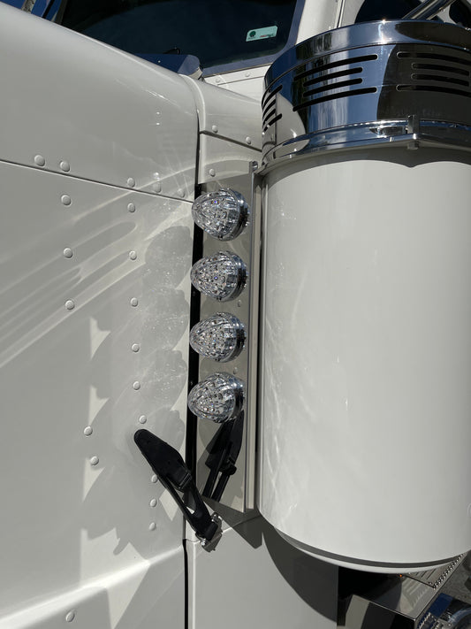 Barra de luces de filtro de aire delantero Peterbilt con 4 LED de sandía