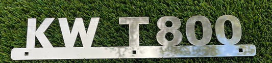 KENWORTH T800 LOGO LATERAL DE CAPÓ DE ACERO INOXIDABLE RESISTENTE - VENDIDO POR PAR