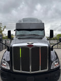Peterbilt 579 21" Straight Visor w/ 16 3/4" LEDs