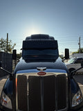Peterbilt 579 21" Straight Visor w/ 16 3/4" LEDs