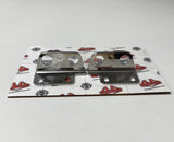 304 Stainless Steel Peterbilt 579 Exhaust Bottom Mount Brackets (PAIR)