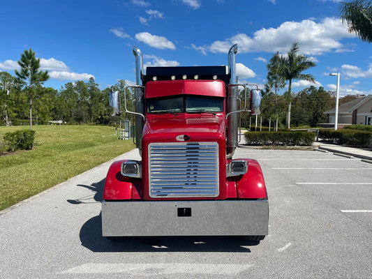 Peterbilt 337 355 357 Parrilla de acero inoxidable con rejillas y capó corto