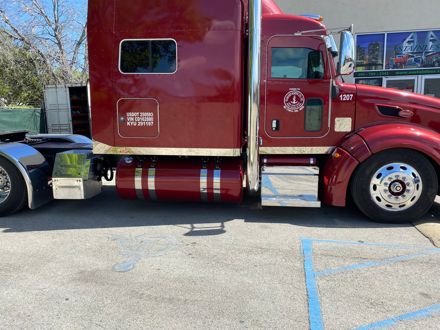 Cubiertas de batería y caja de herramientas de acero inoxidable para Peterbilt 386