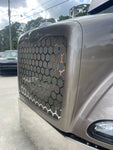 NEW GRILLE STAINLESS STEEL HEX WITH MESH - PETERBILT 386